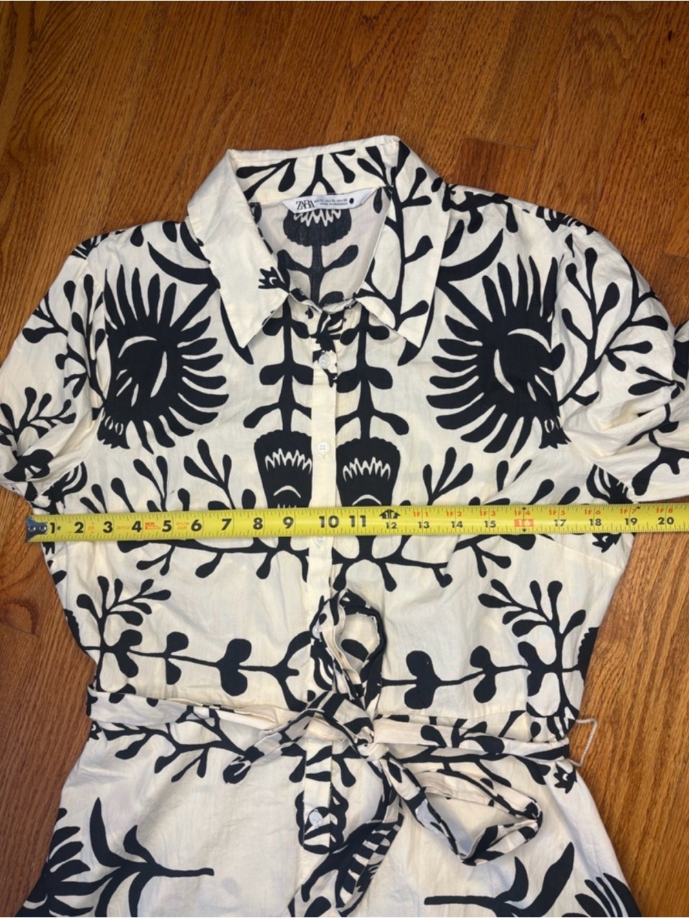 Zara Botanical Floral Midi Button Down Dress - Picture 6 of 7